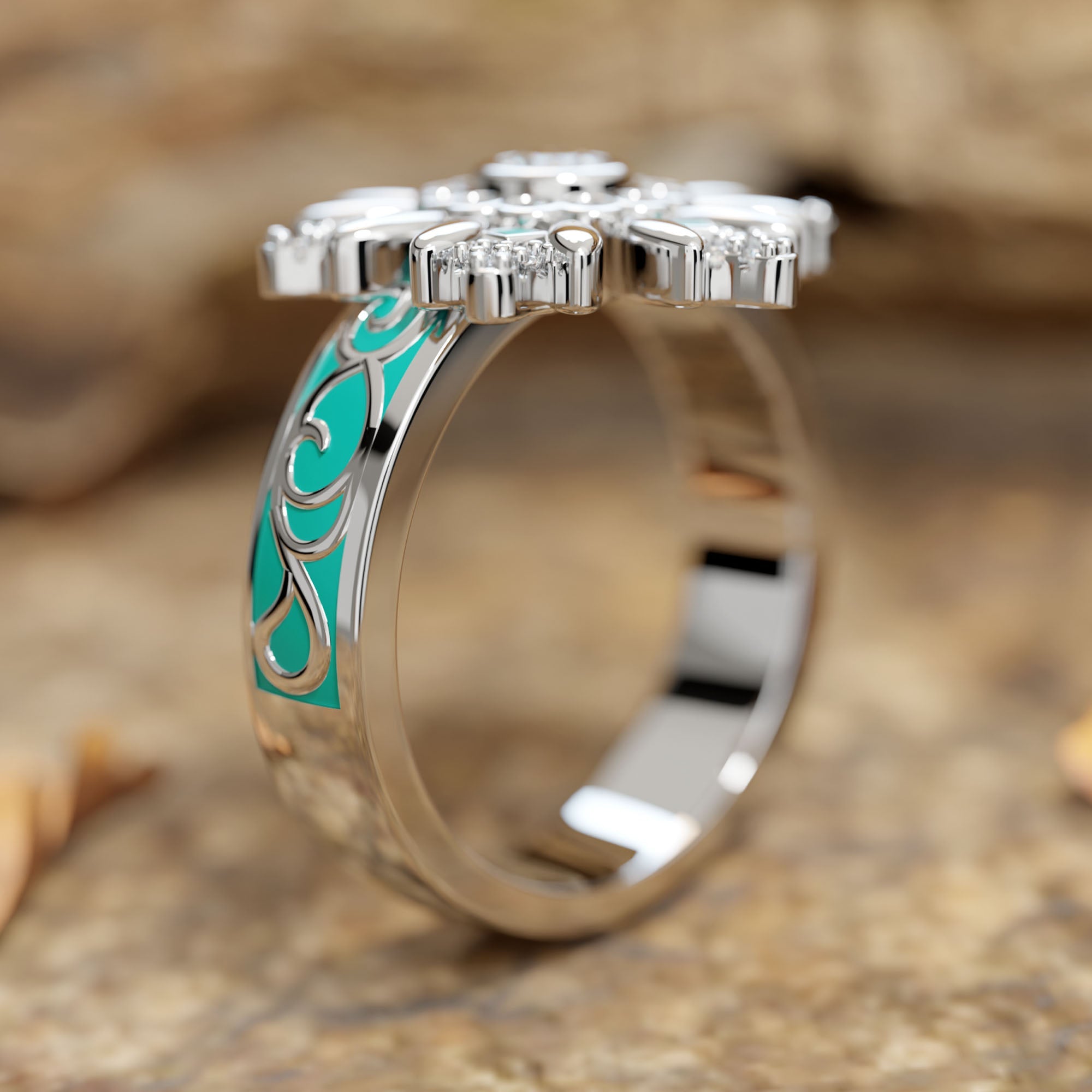 Snowbound Mystery Ring - Serene Western