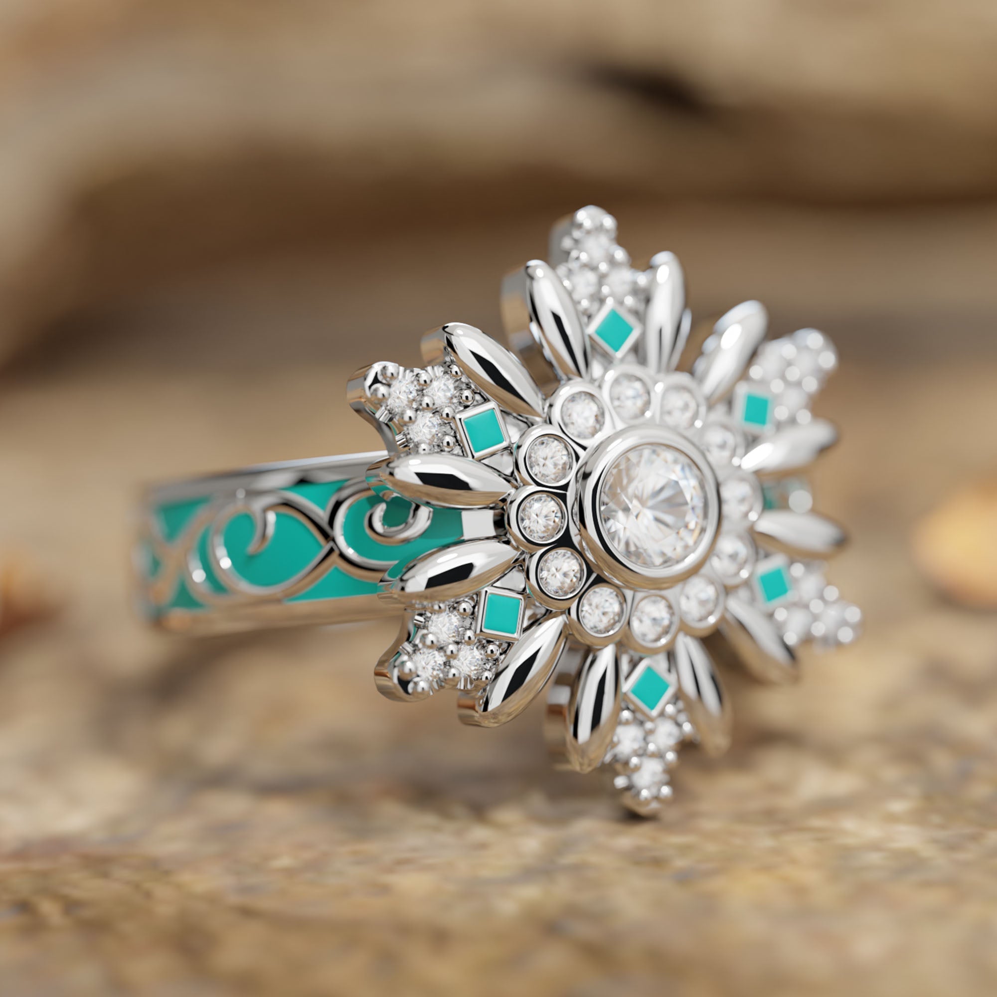 Snowbound Mystery Ring - Serene Western