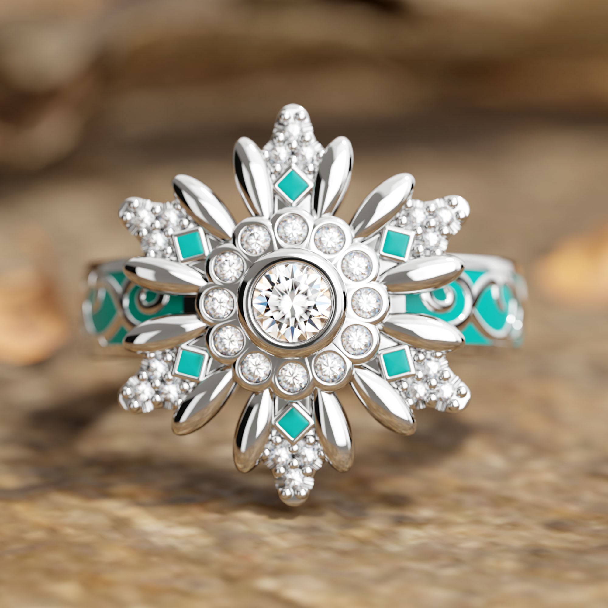 Snowbound Mystery Ring - Serene Western