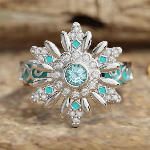 Snowbound Mystery Ring - Aquamarine