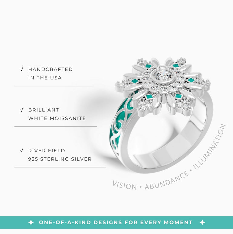 Snowbound Mystery Ring - Moissanite - Serene Western