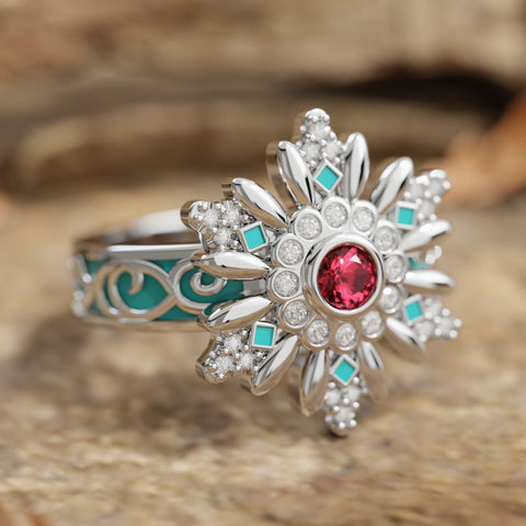 Snowbound Mystery Ring - Ruby