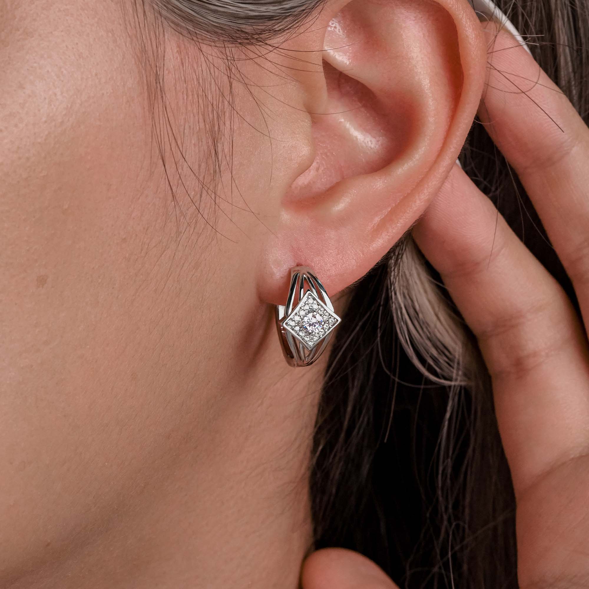 Soulful Waters Earrings - Moissanite - Serene Western