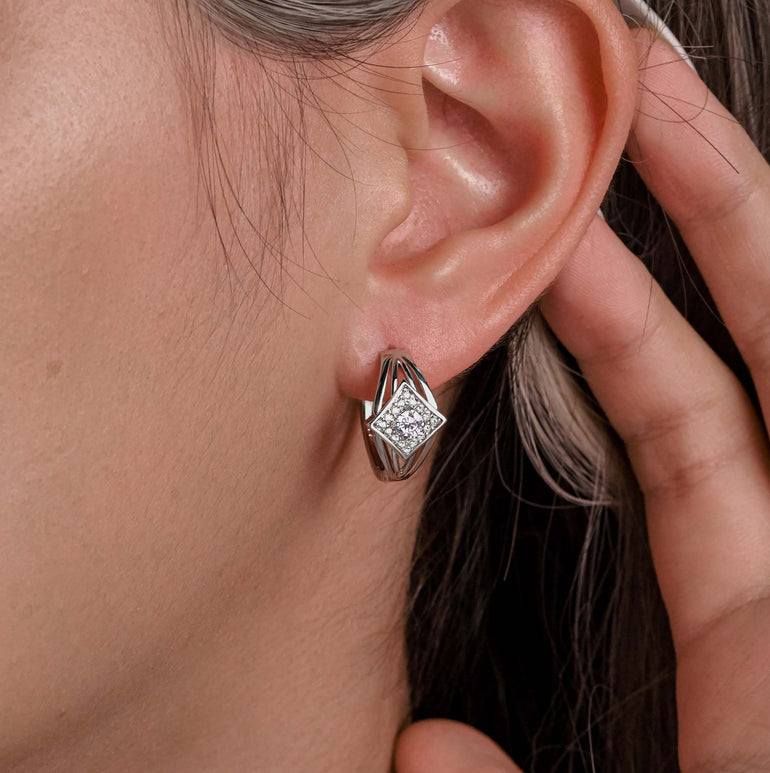 Soulful Waters Earrings - Moissanite - Serene Western