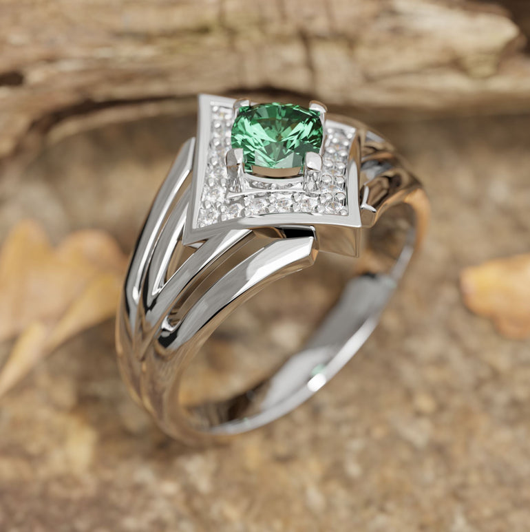 Soulful Waters Ring - Emerald - Serene Western