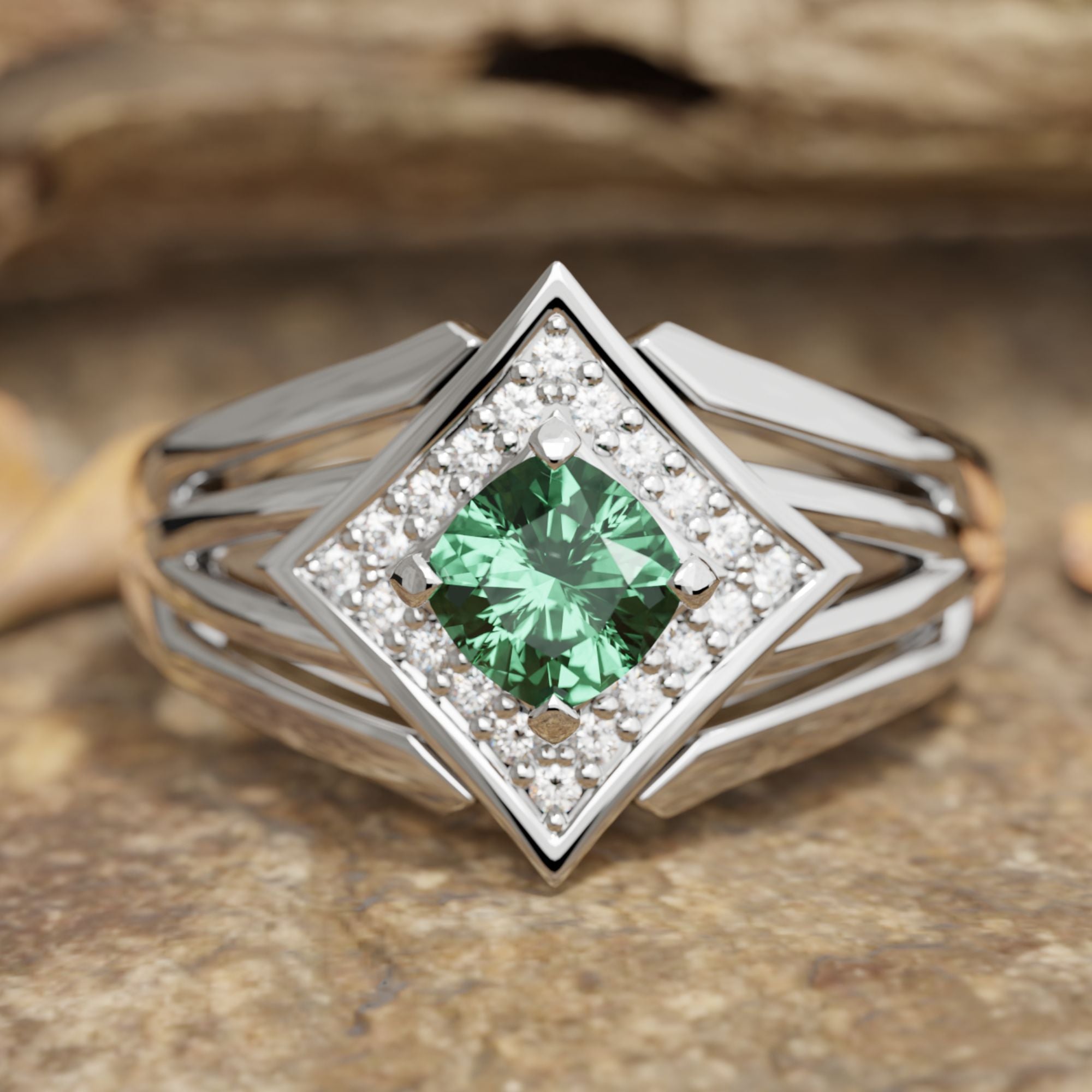 Soulful Waters Ring - Emerald - Serene Western