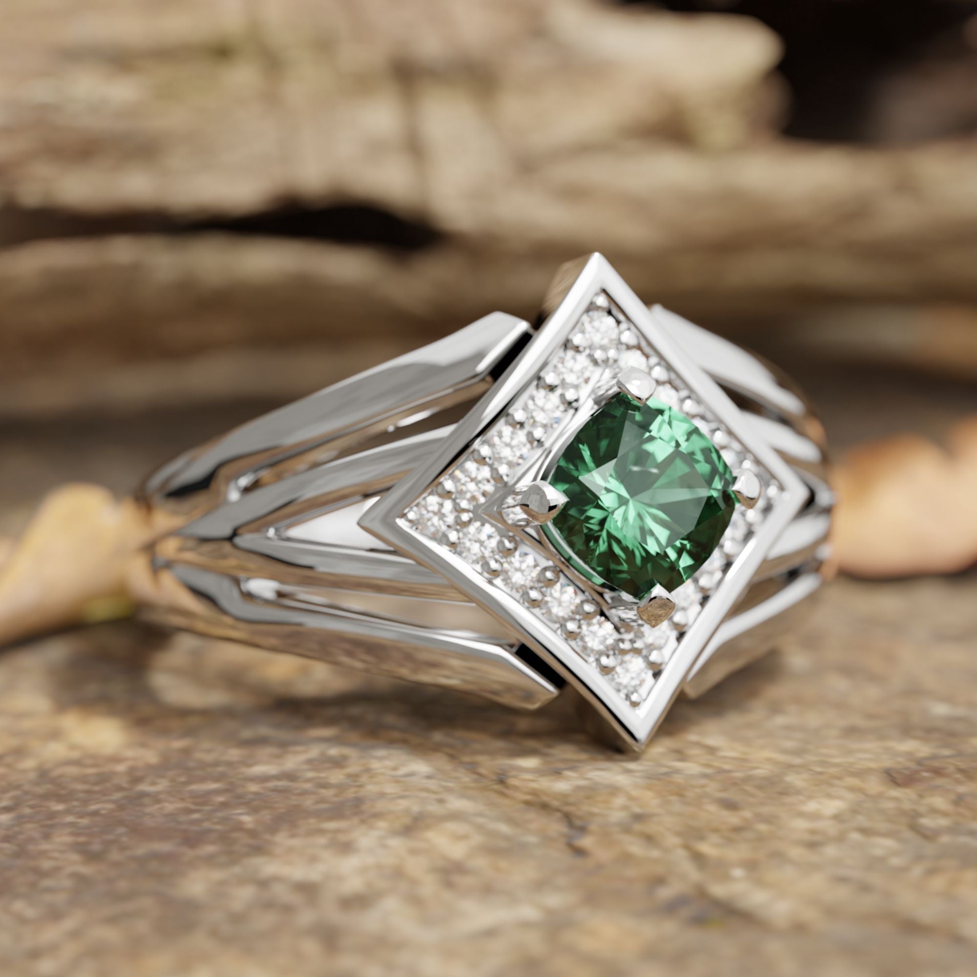 Soulful Waters Ring - Emerald - Serene Western