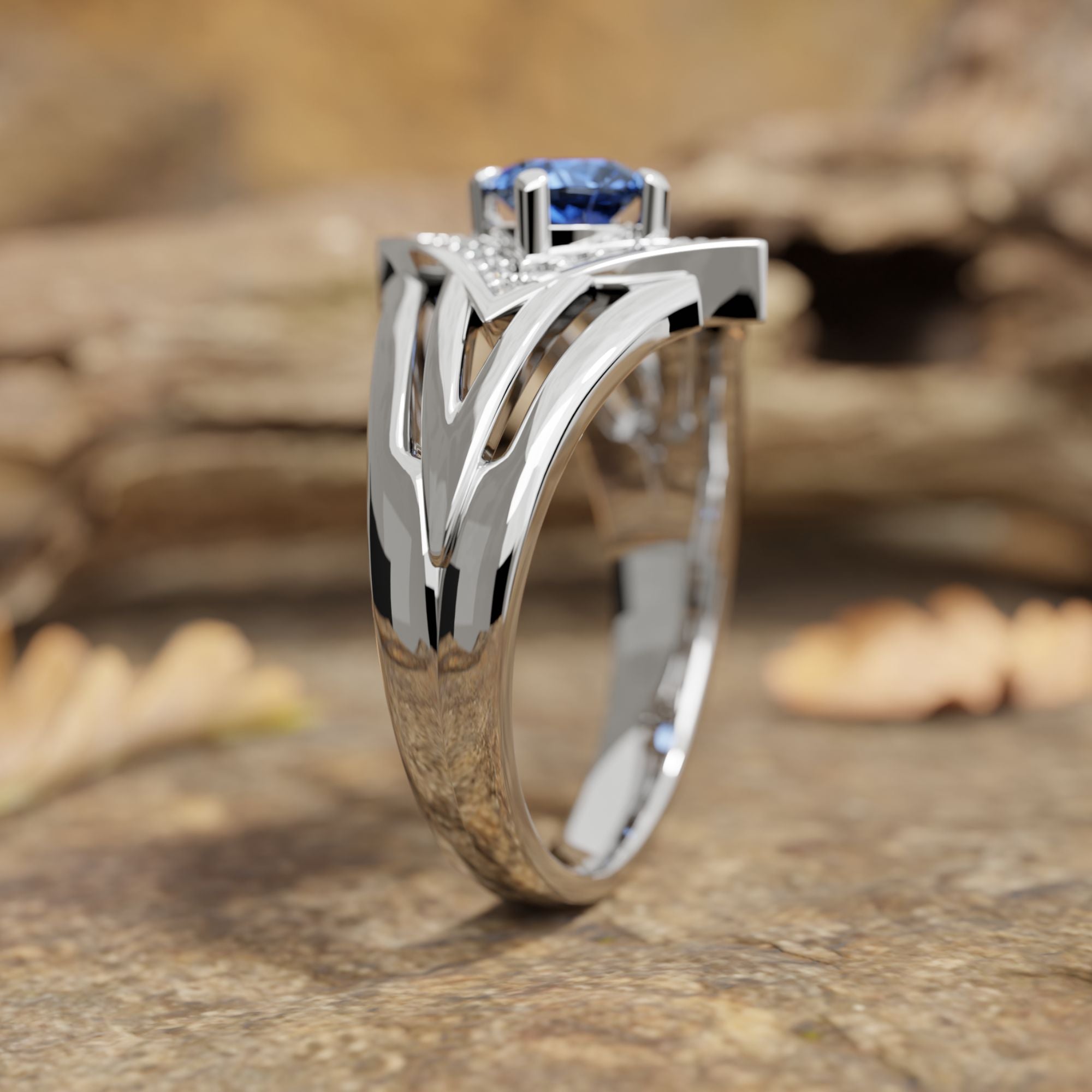 Soulful Waters Ring - Sapphire - Serene Western