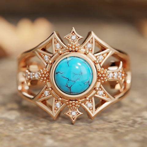 Sovereign Starlet Ring - Turquoise