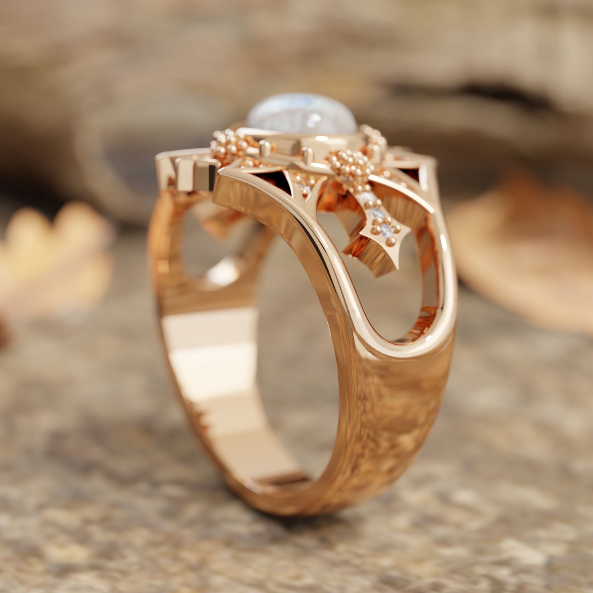 Sovereign Starlet Ring - Moonstone - Serene Western