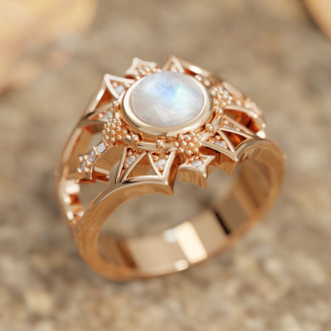 Sovereign Starlet Ring - Moonstone