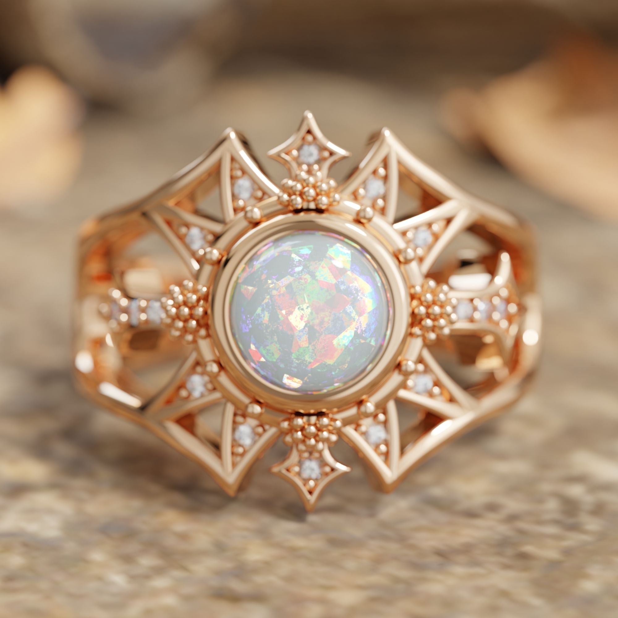 Sovereign Starlet Ring - Opal - Serene Western