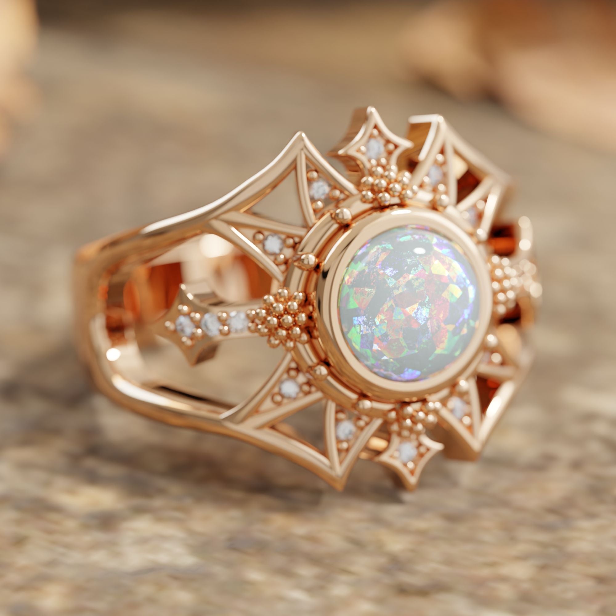 Sovereign Starlet Ring - Opal - Serene Western