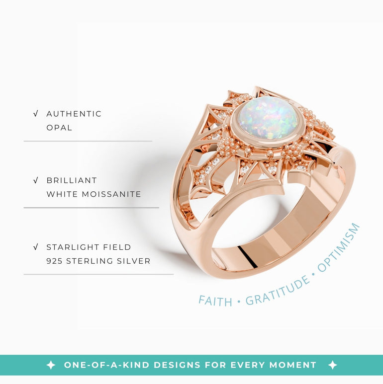 Sovereign Starlet Ring - Opal - Serene Western