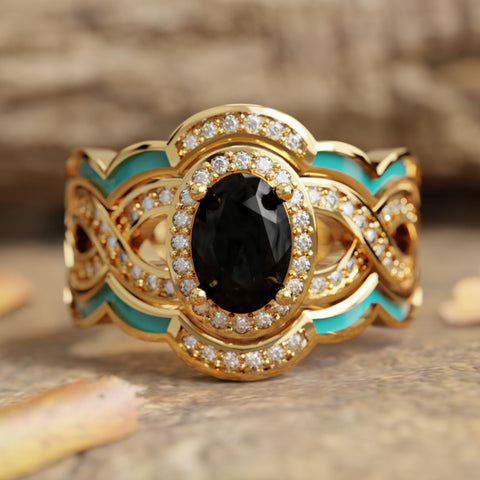 Sunset Canyons Ring - Black Onyx