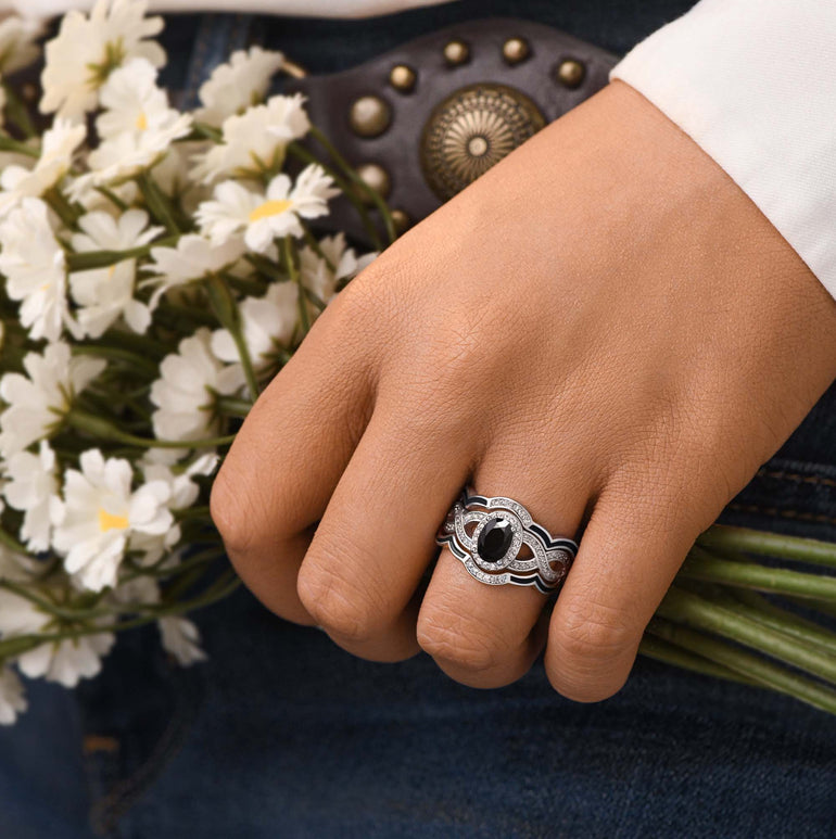 Sunset Canyons Ring - Black Onyx - Serene Western