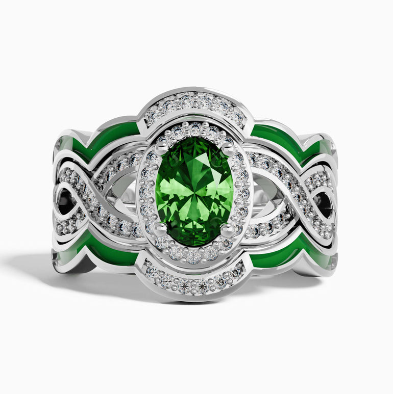 Sunset Canyons Ring - Emerald - Serene Western