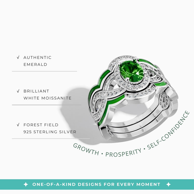 Sunset Canyons Ring - Emerald - Serene Western