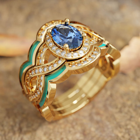 Sunset Canyons Ring - Sapphire