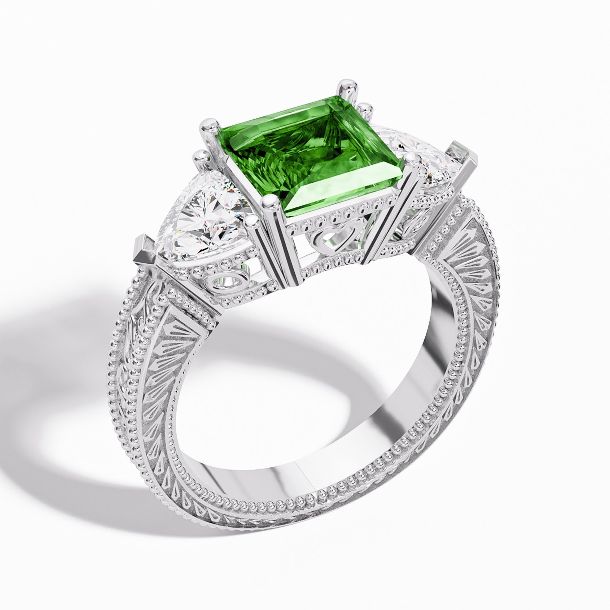 Tidal Embrace Ring - Emerald - Serene Western