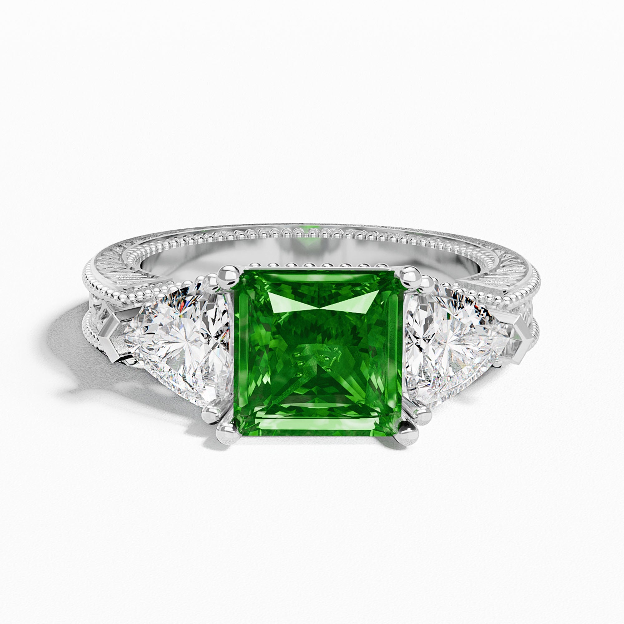 Tidal Embrace Ring - Emerald - Serene Western