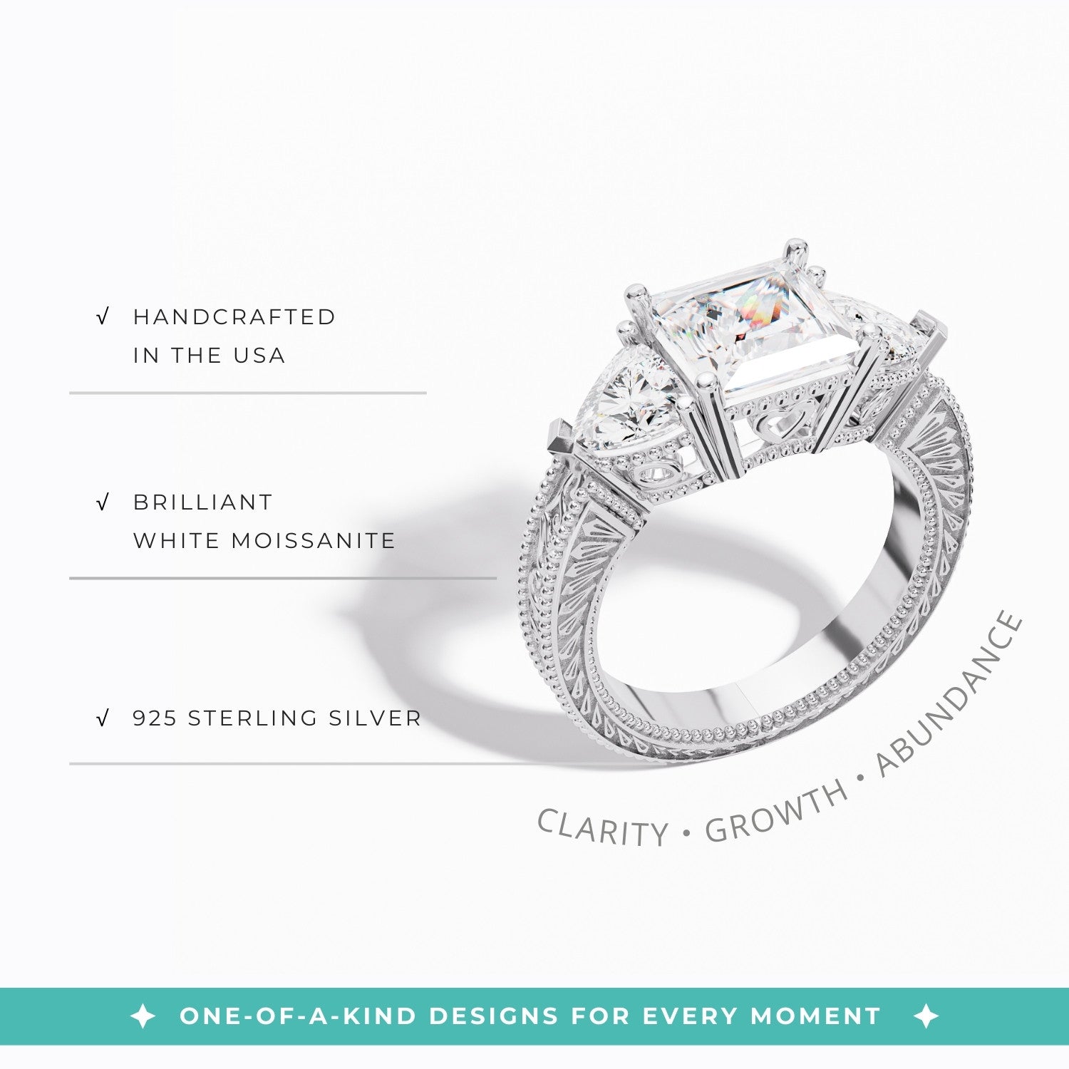 Tidal Embrace Ring - Moissanite - Serene Western