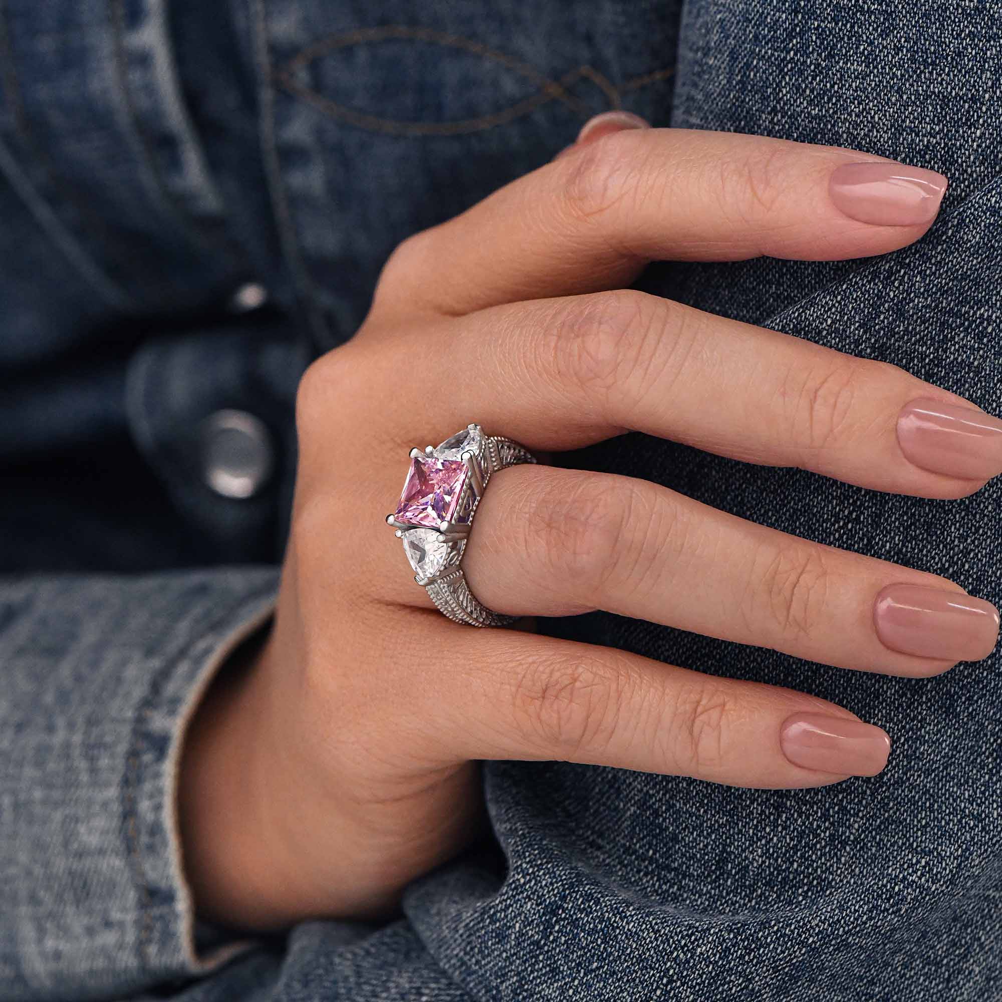 Tidal Embrace Ring - Rose Quartz - Serene Western