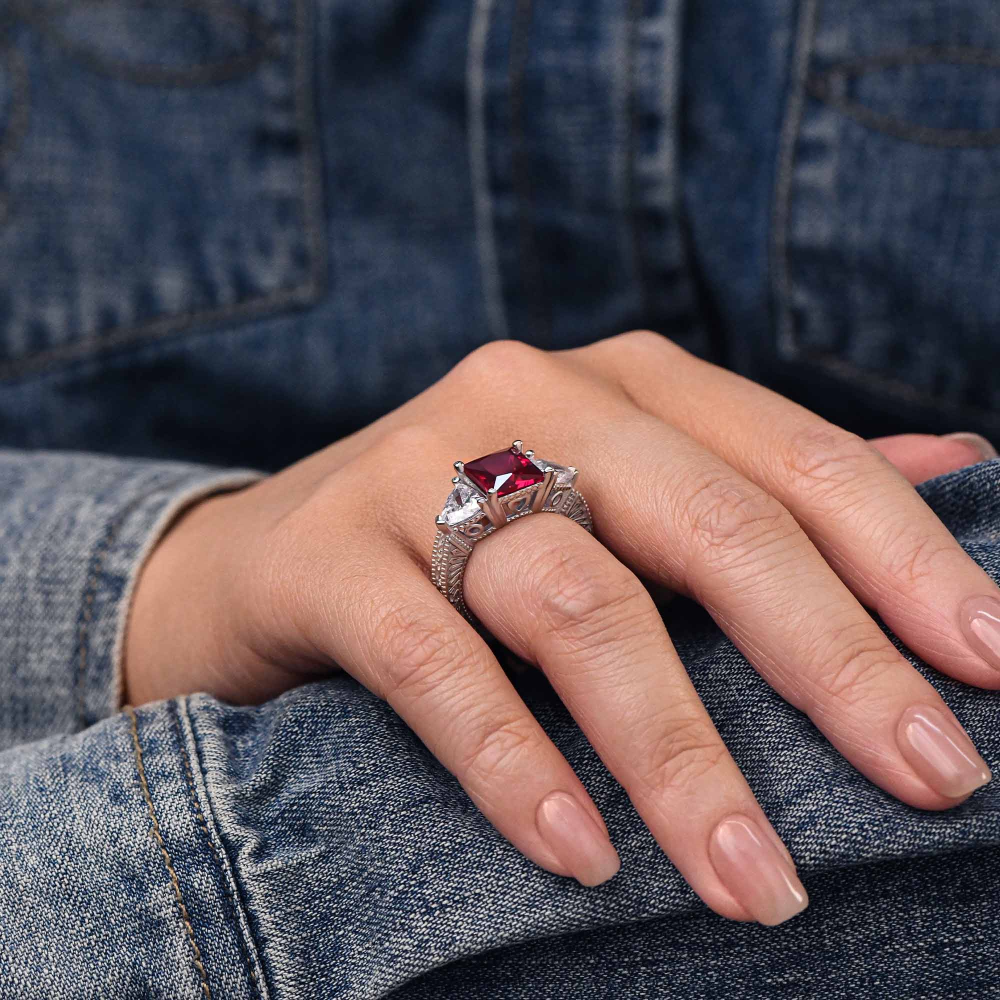 Tidal Embrace Ring - Ruby - Serene Western