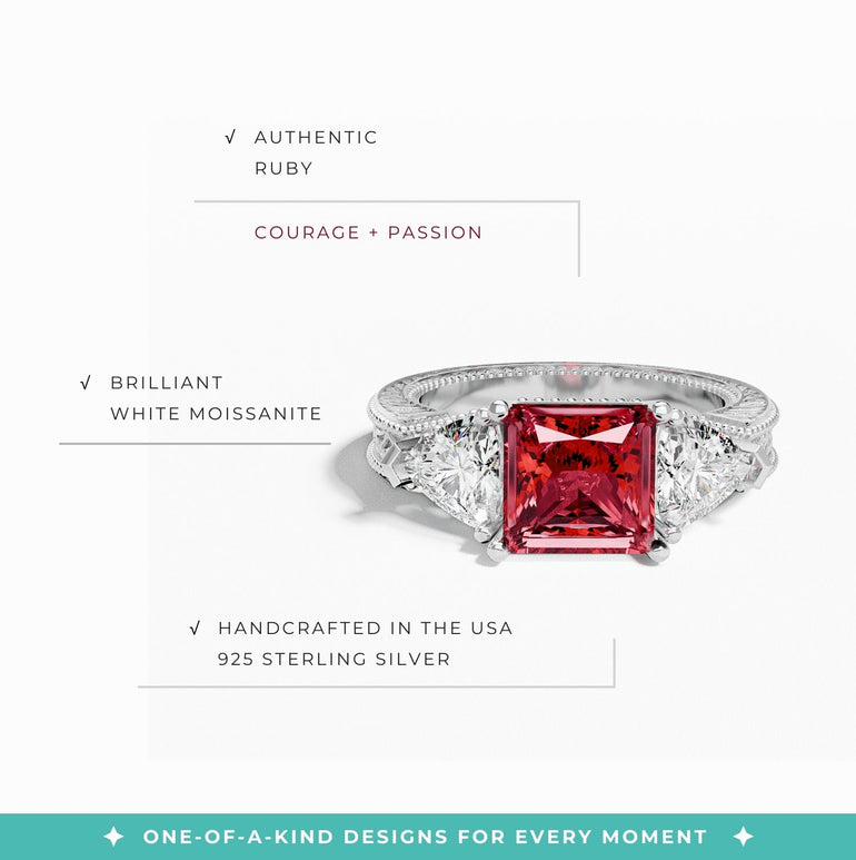 Tidal Embrace Ring - Ruby - Serene Western