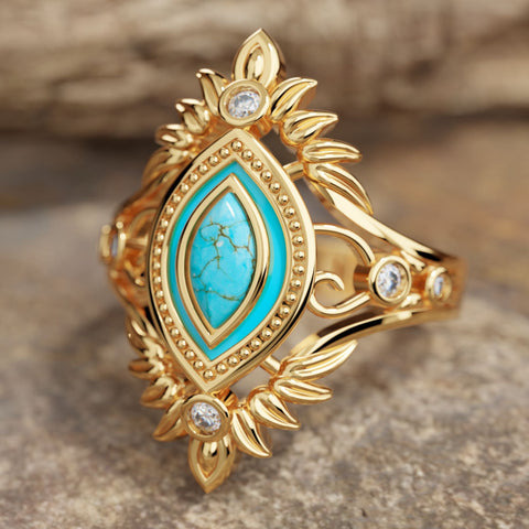 Tribal Feather Ring