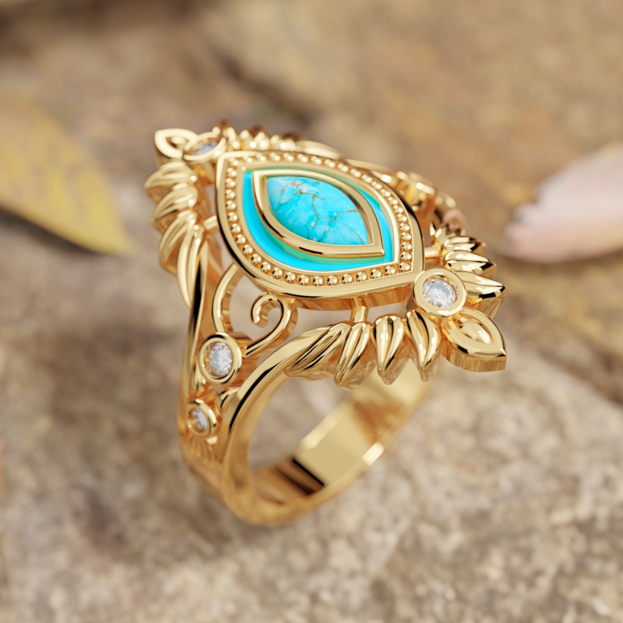 Tribal Feather Ring - Serene Western