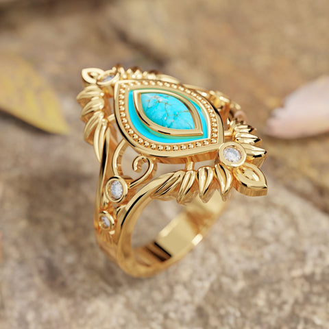 Tribal Feather Ring