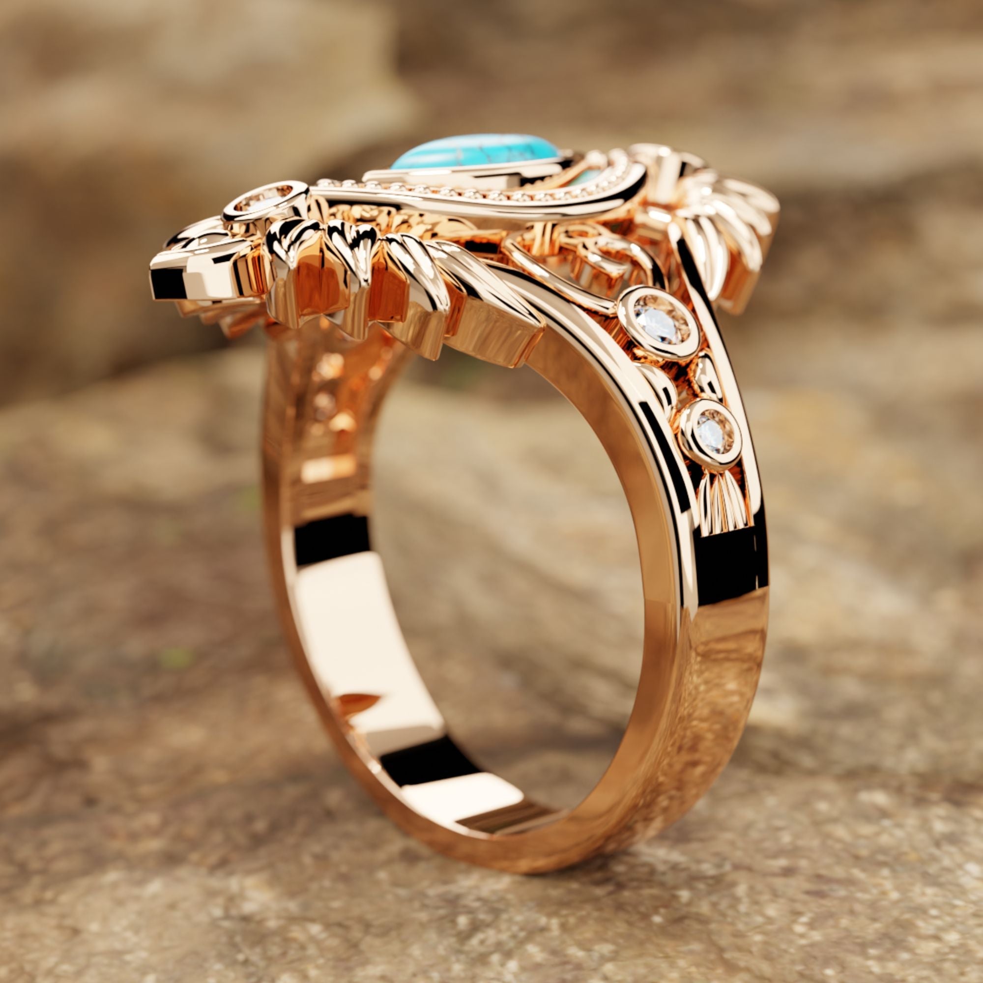 Tribal Feather Ring - Serene Western