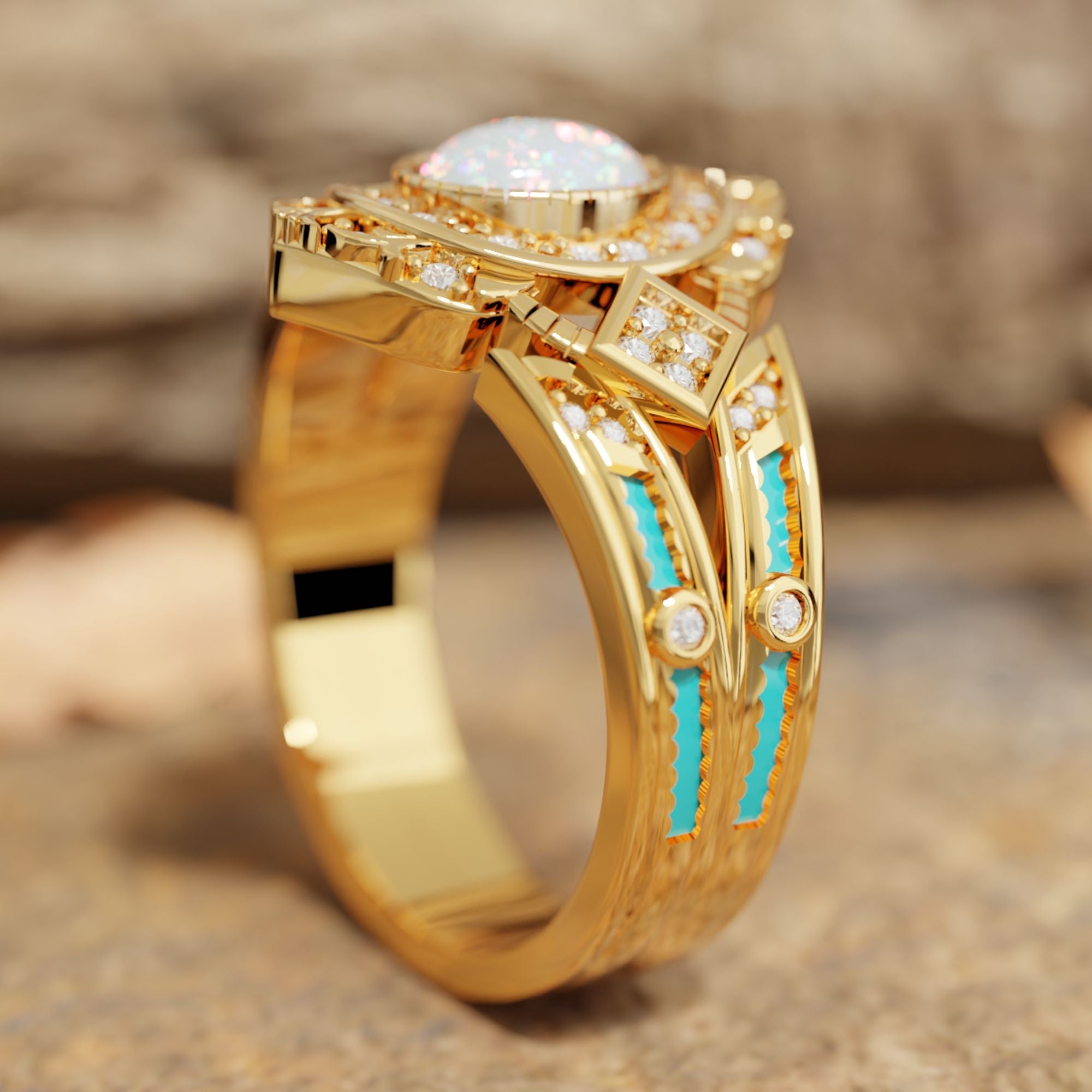 Warrior's Glory Ring - Opal - Serene Western