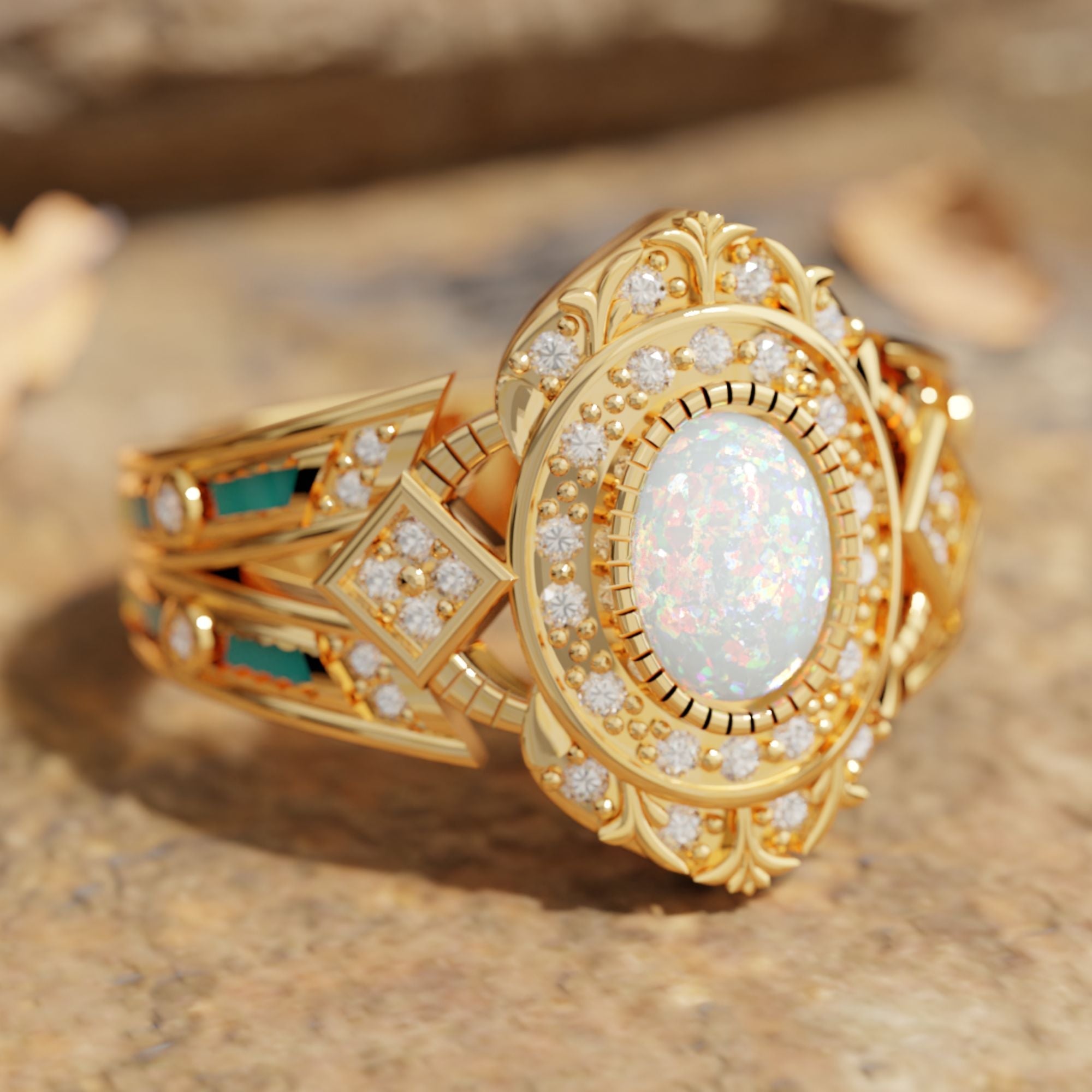 Warrior's Glory Ring - Opal - Serene Western