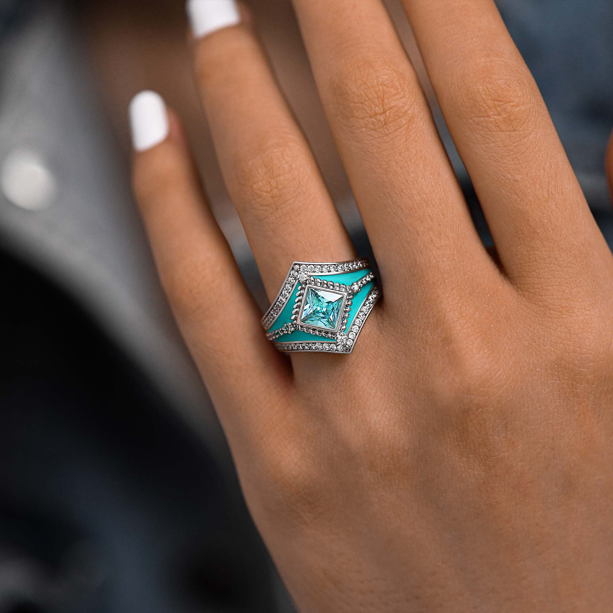 Wild Heart Ring - Aquamarine - Serene Western