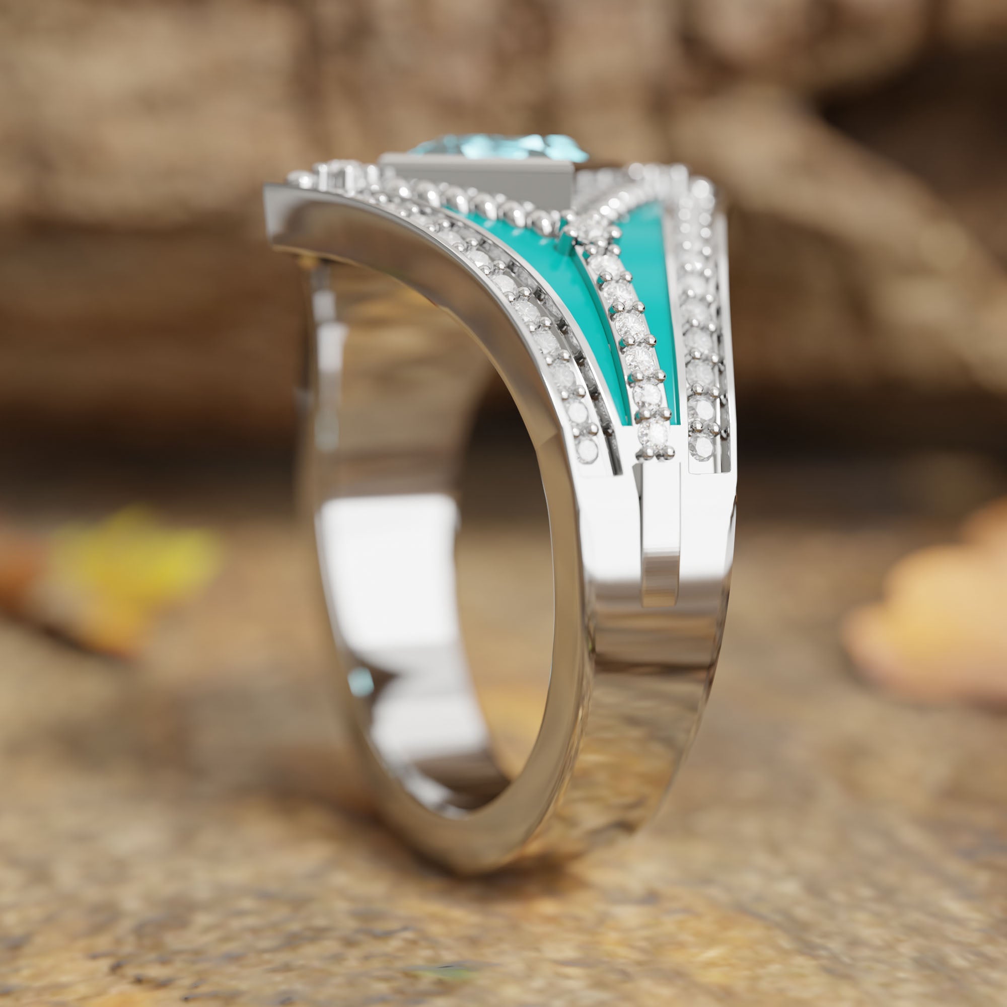 Wild Heart Ring - Aquamarine - Serene Western