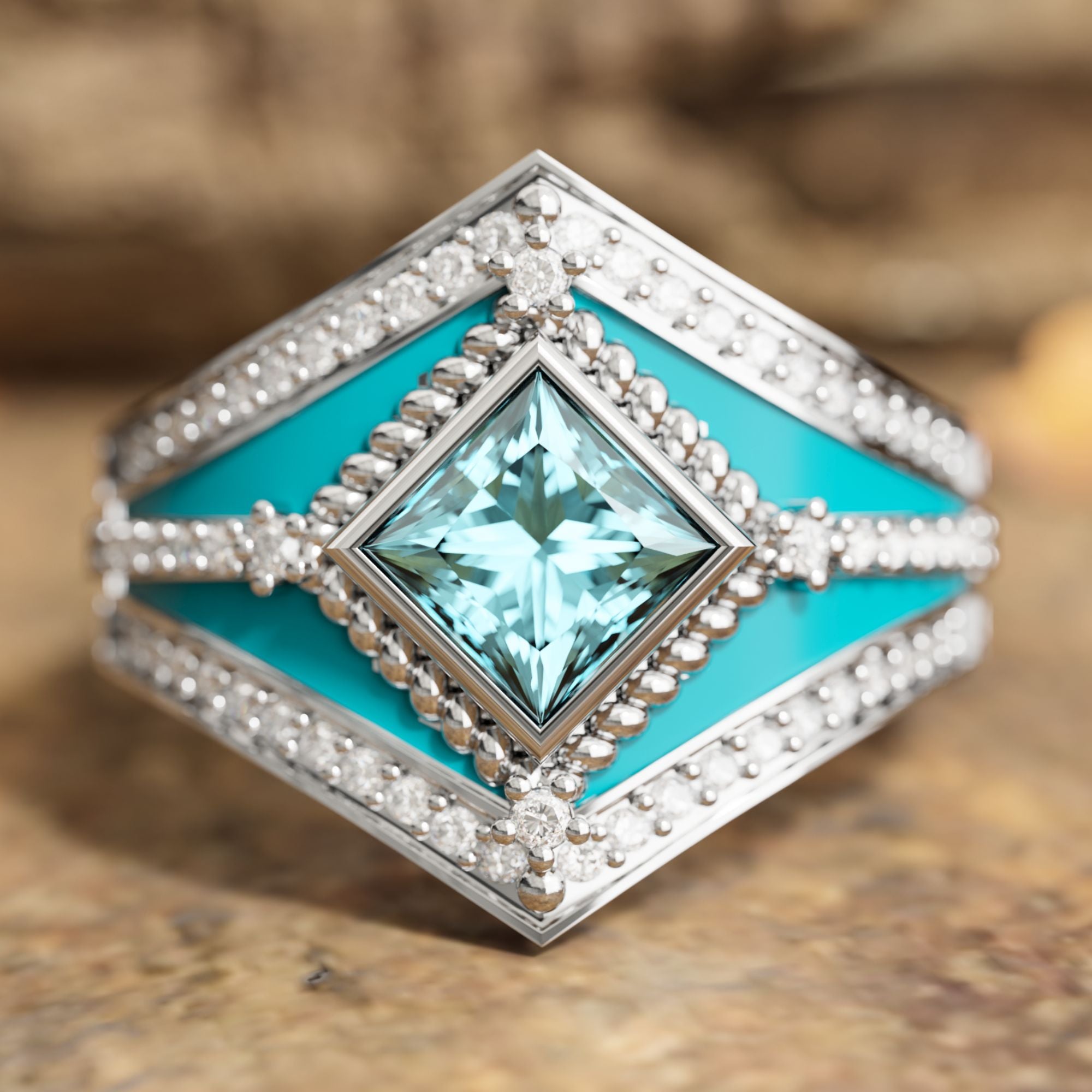 Wild Heart Ring - Aquamarine - Serene Western