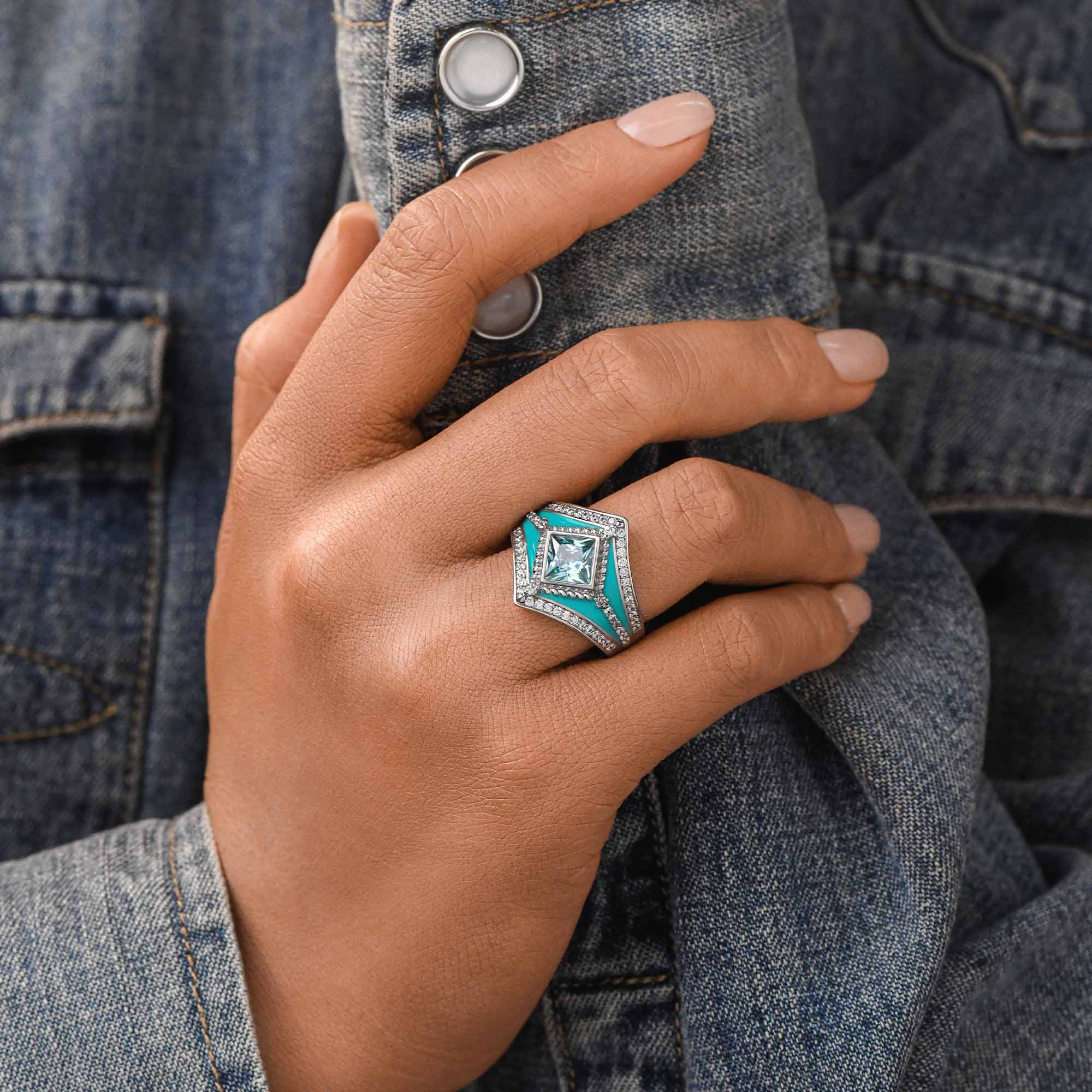 Wild Heart Ring - Aquamarine - Serene Western