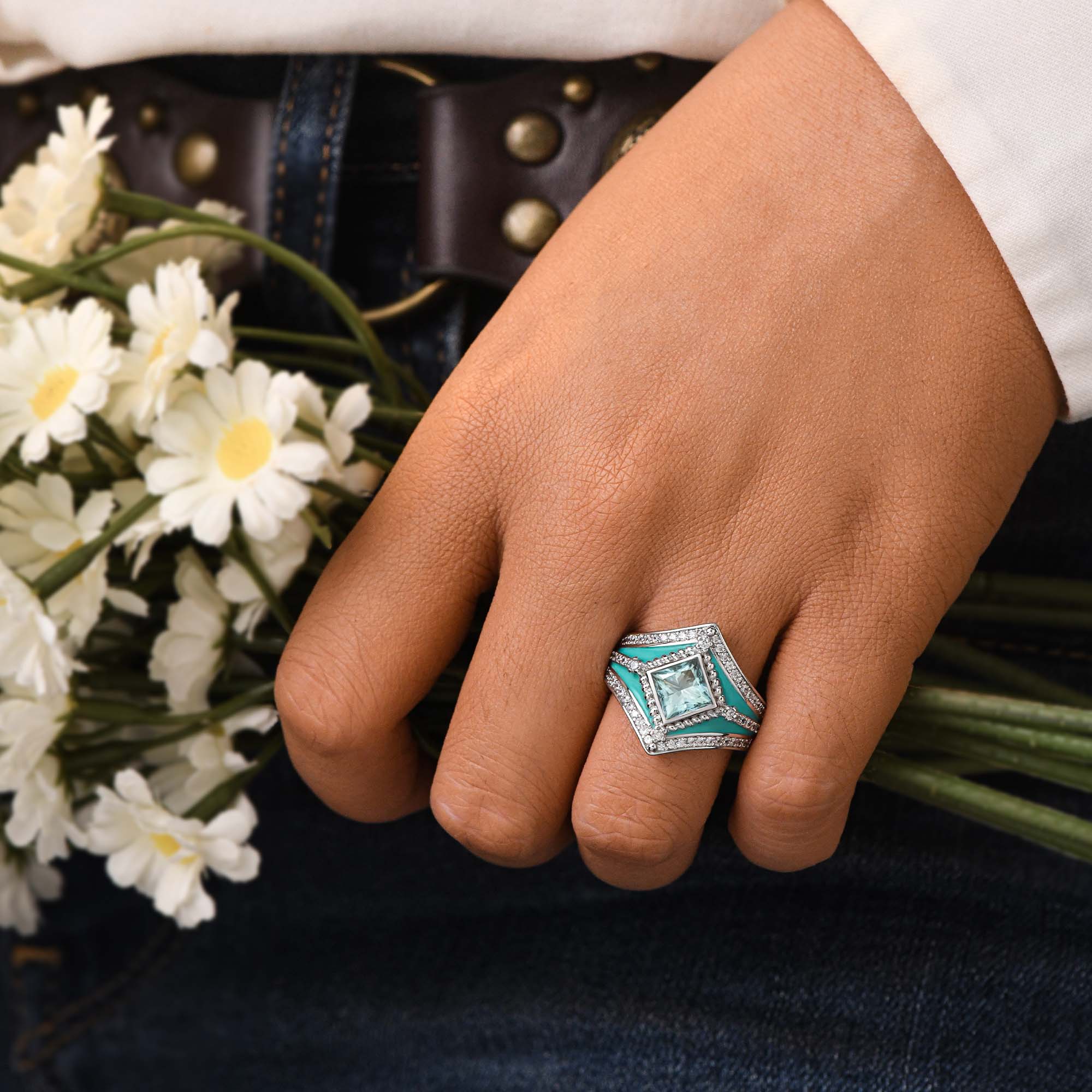 Wild Heart Ring - Aquamarine - Serene Western