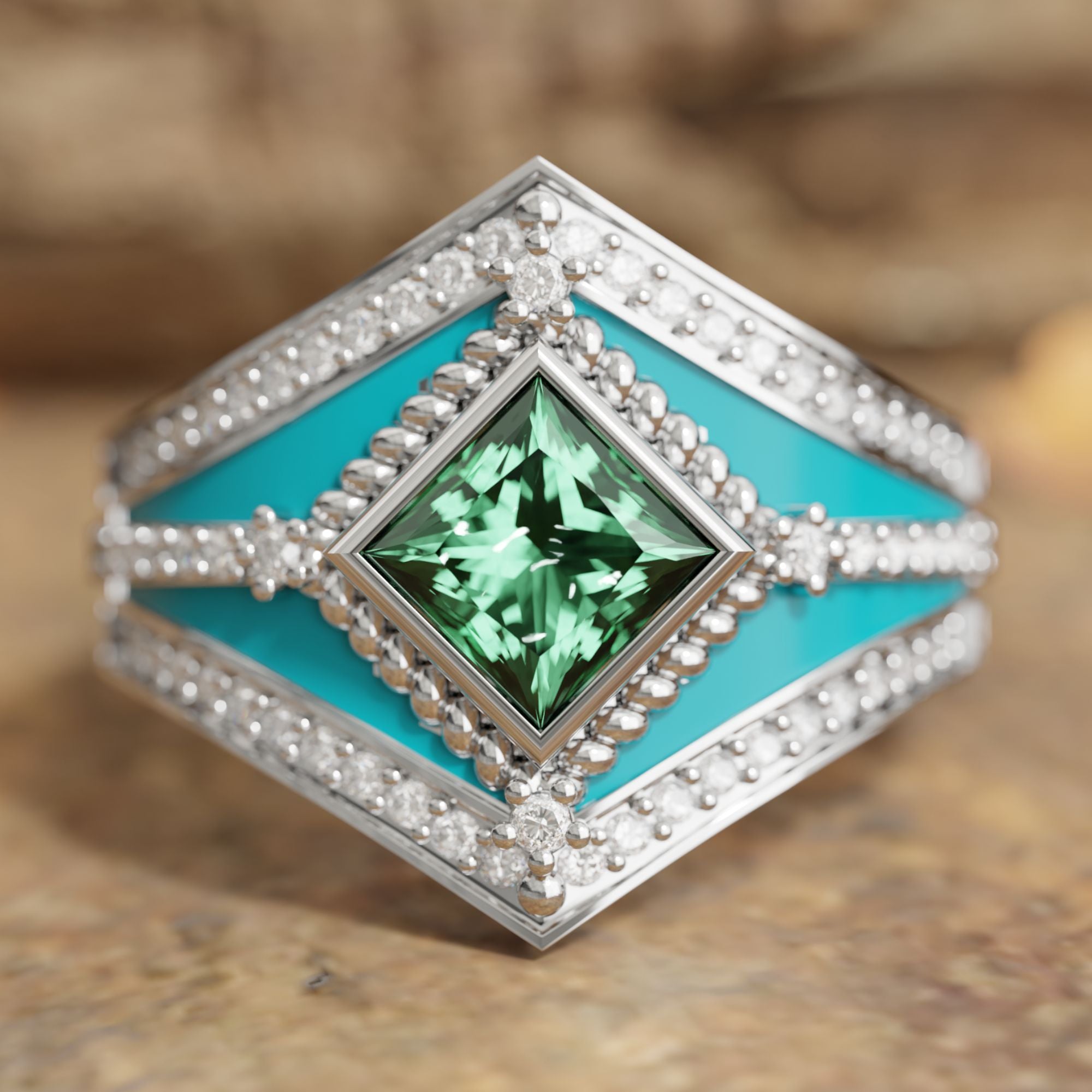 Wild Heart Ring - Emerald - Serene Western