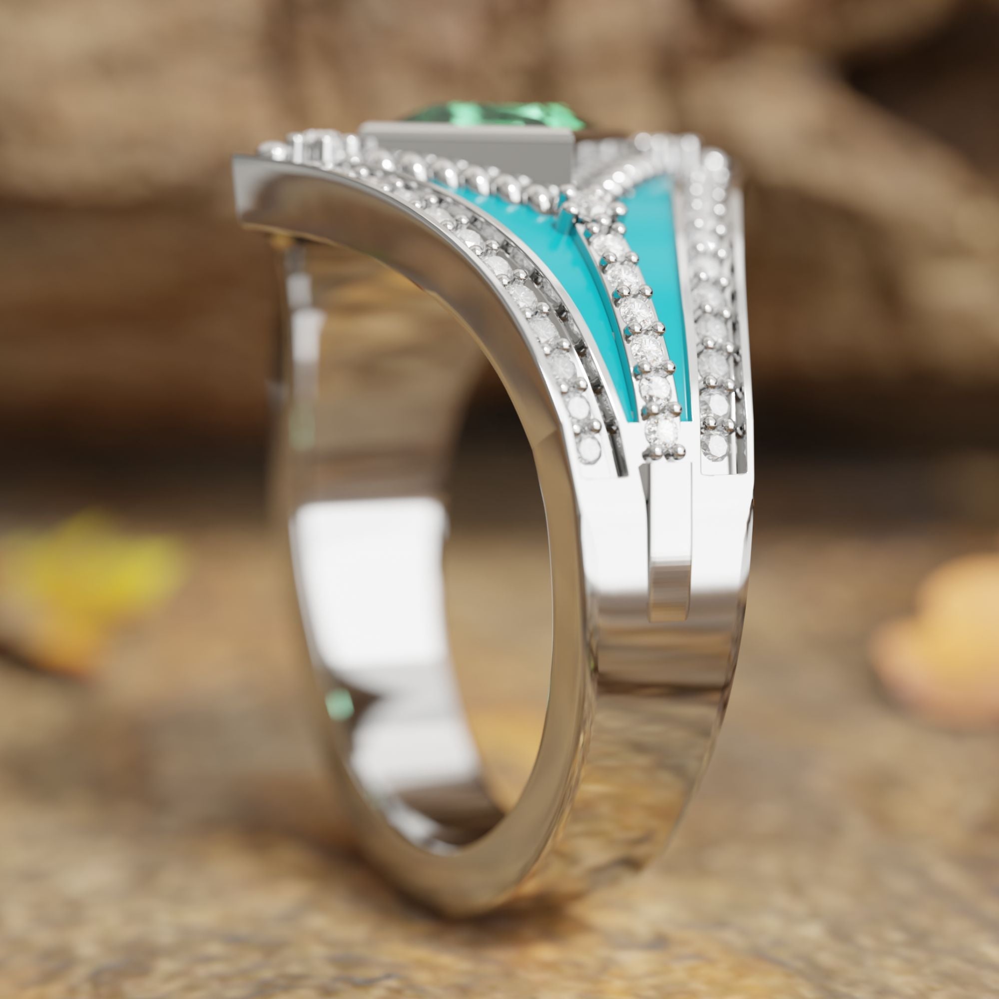 Wild Heart Ring - Emerald - Serene Western