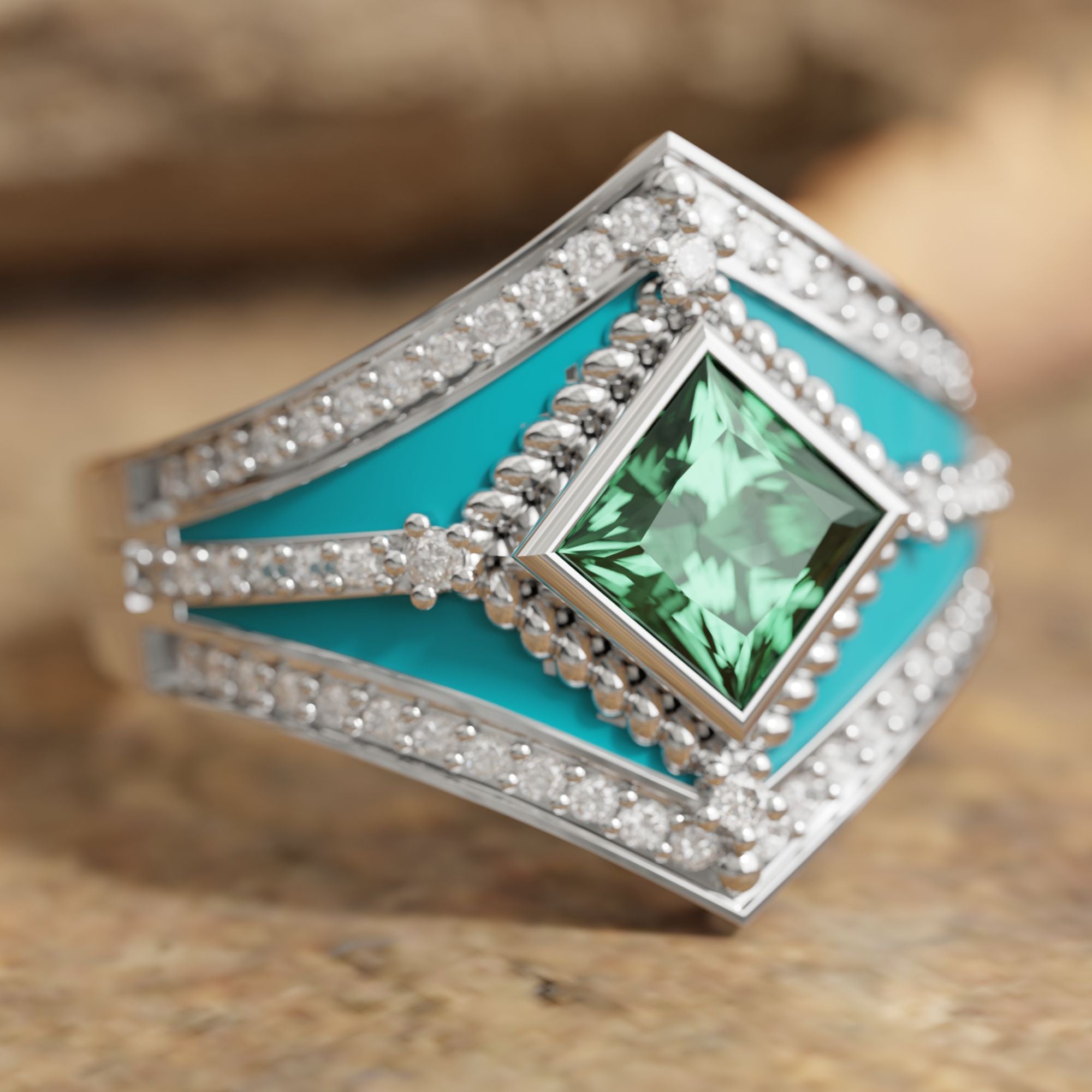 Wild Heart Ring - Emerald - Serene Western