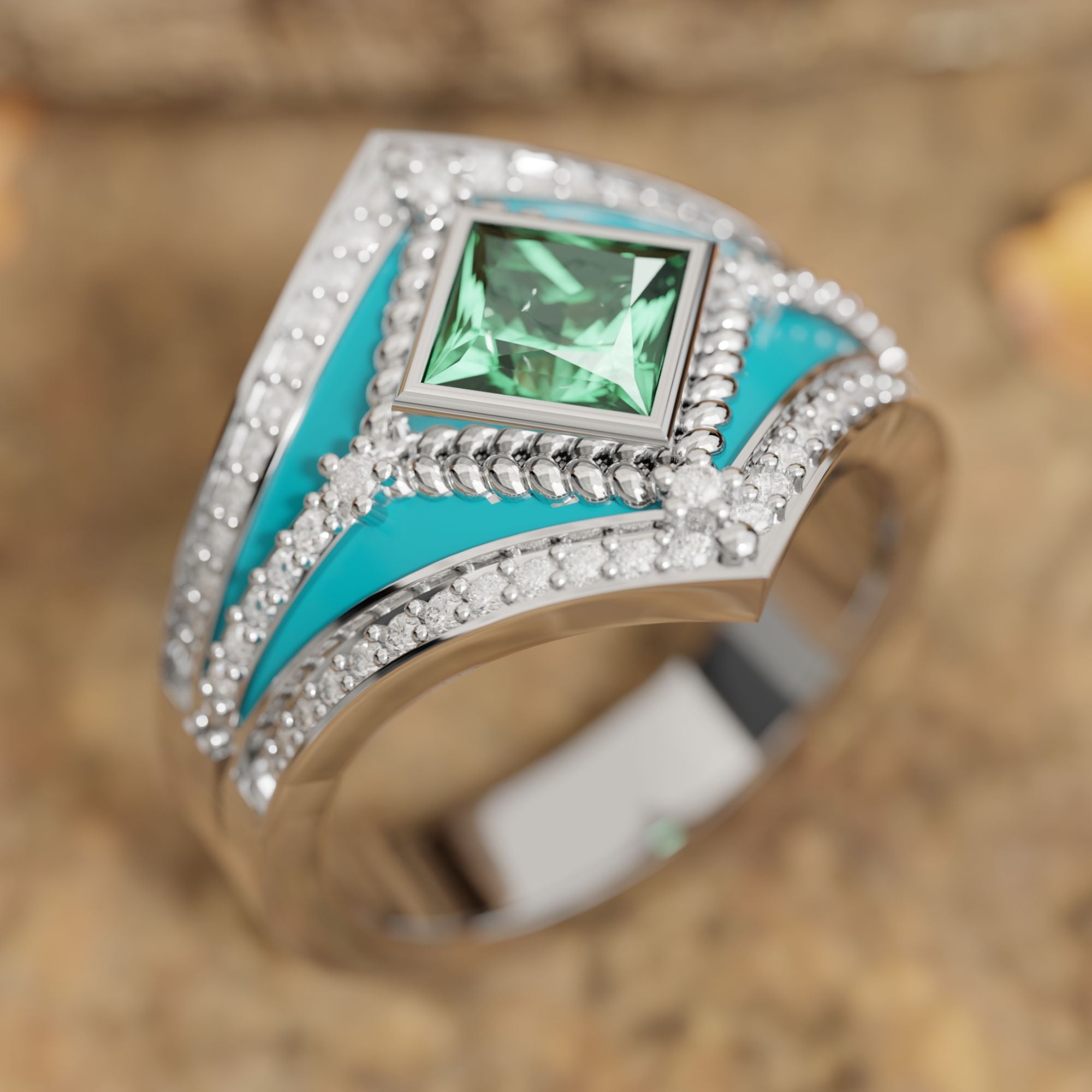 Wild Heart Ring - Emerald - Serene Western