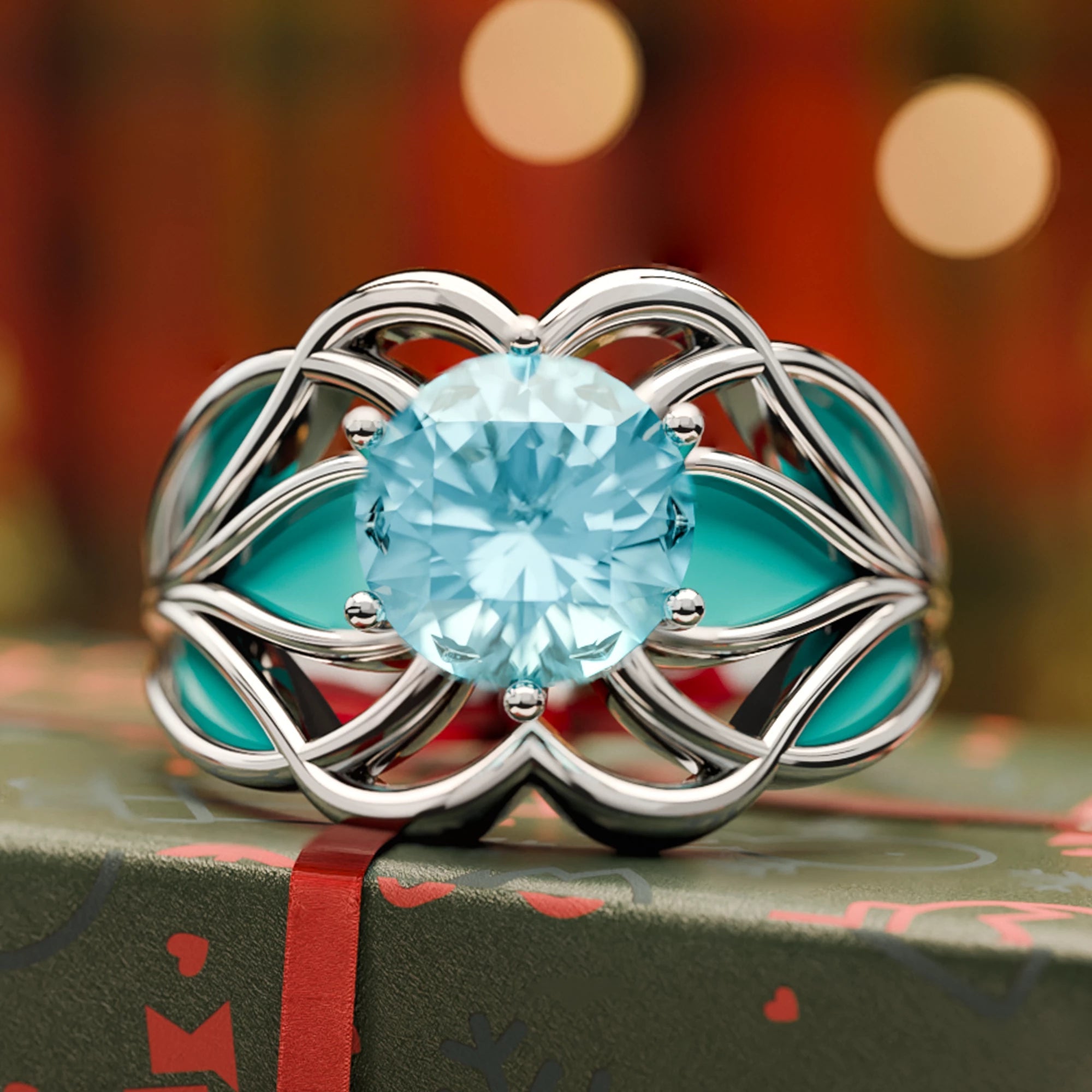 Wild Surges Ring - Aquamarine - Serene Western