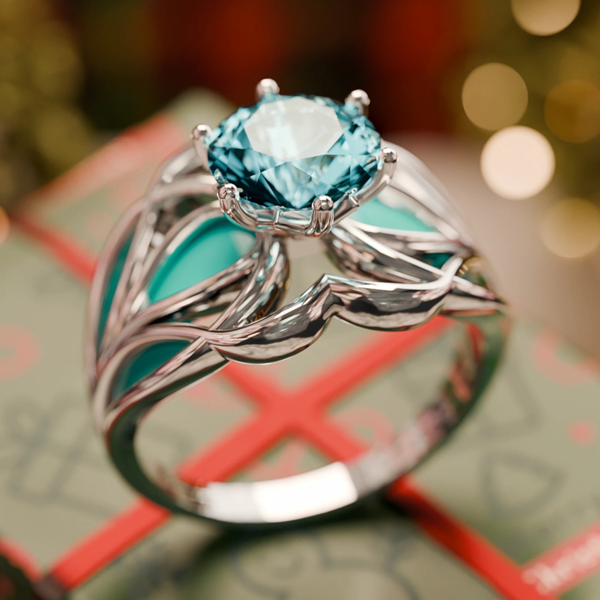 Wild Surges Ring - Aquamarine - Serene Western