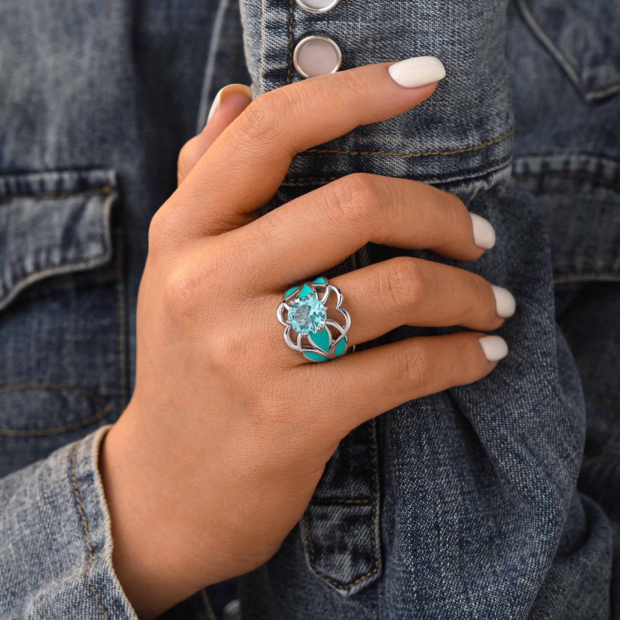 Wild Surges Ring - Aquamarine - Serene Western