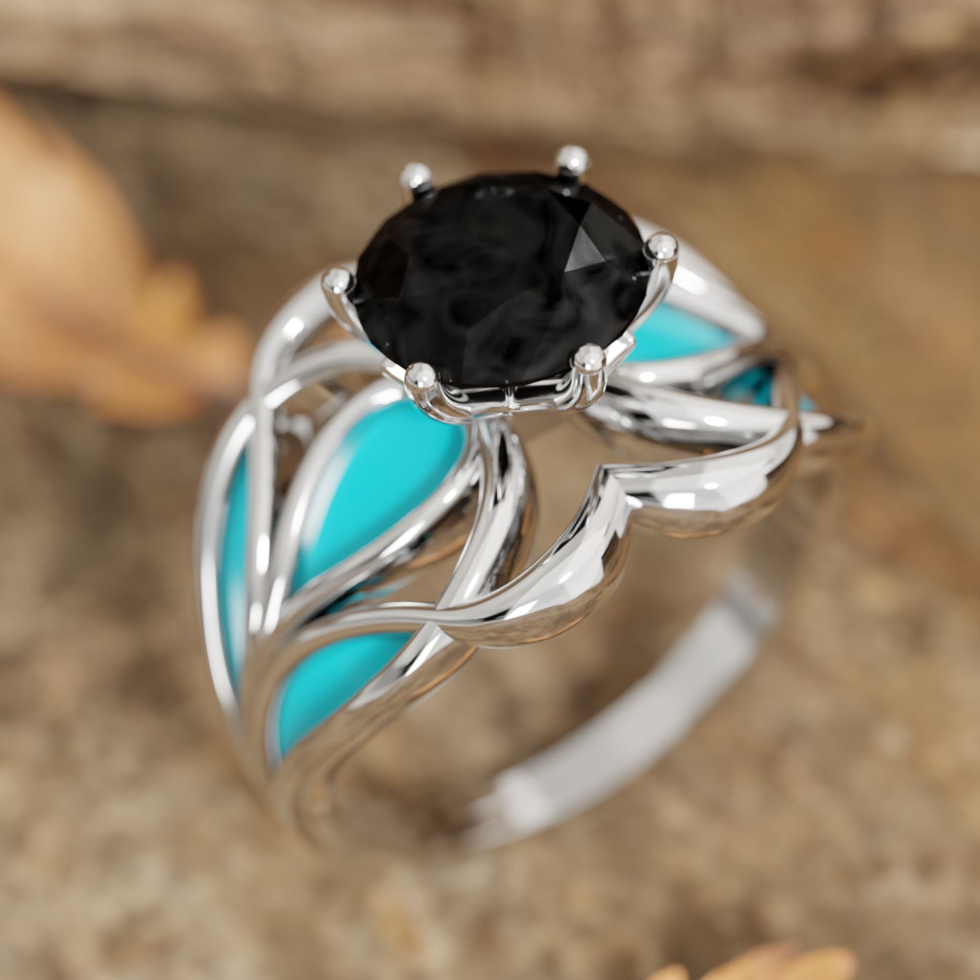 Wild Surges Ring - Black Onyx - Serene Western