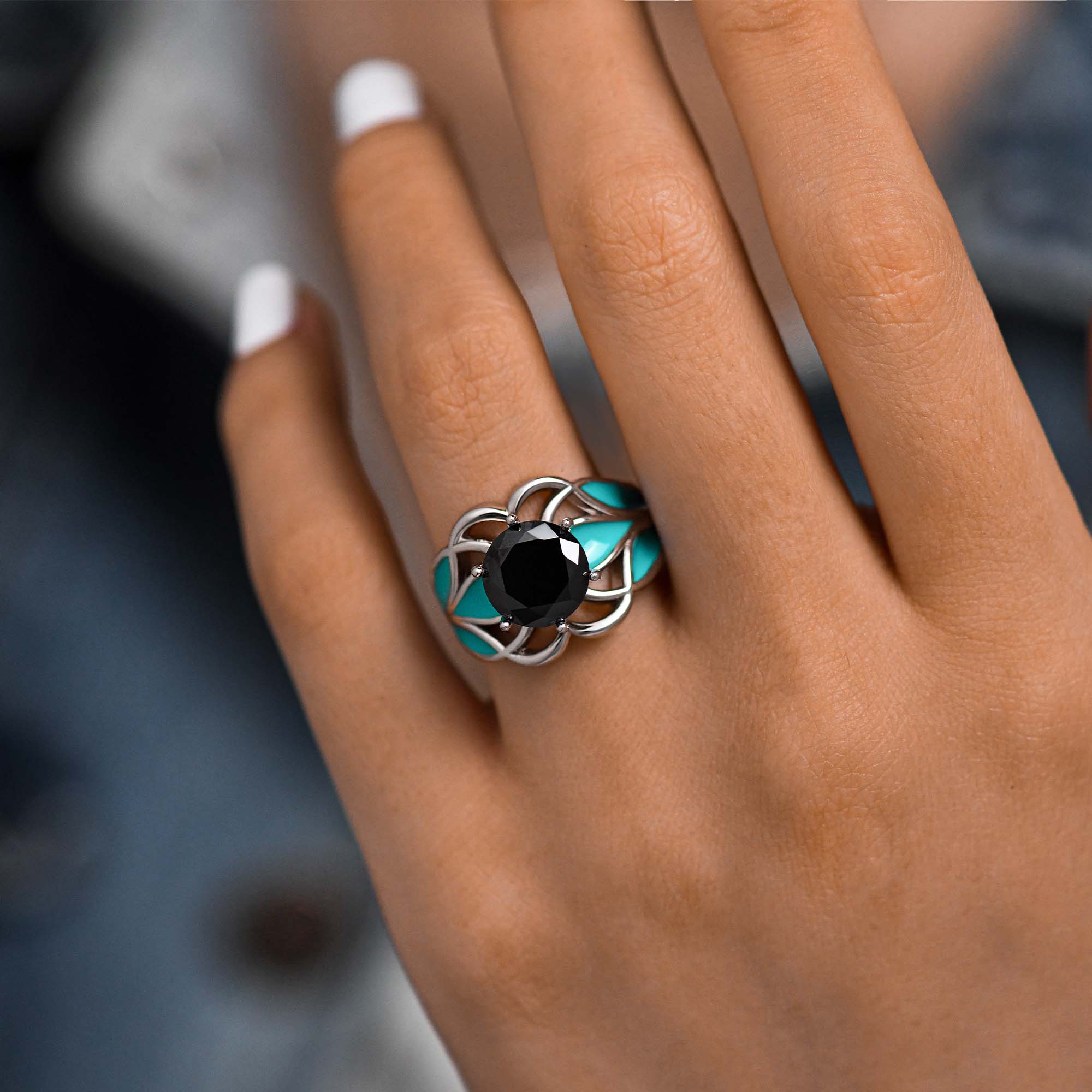 Wild Surges Ring - Black Onyx - Serene Western