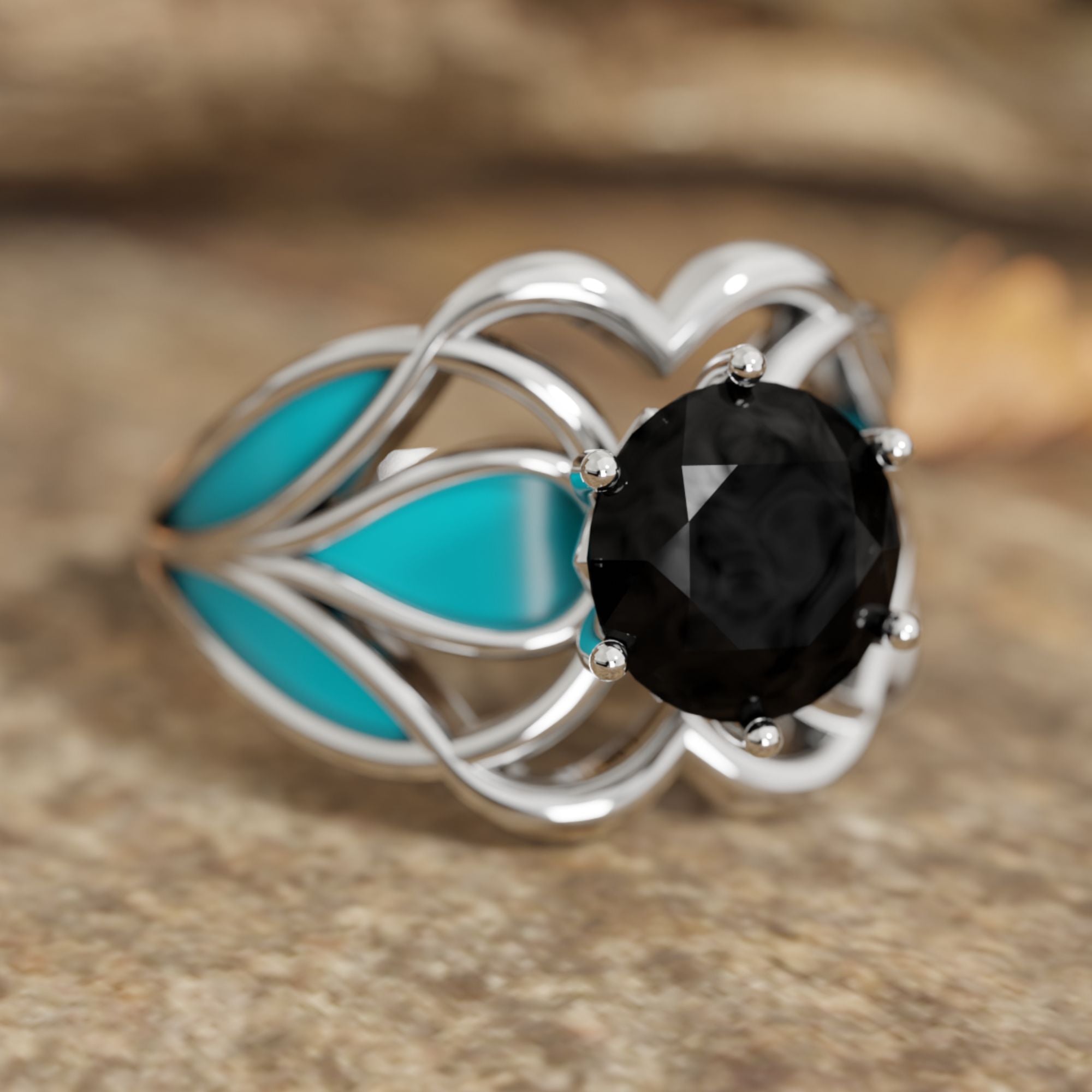 Wild Surges Ring - Black Onyx - Serene Western